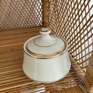 Royal limited golden ivory sugar bowl with lid